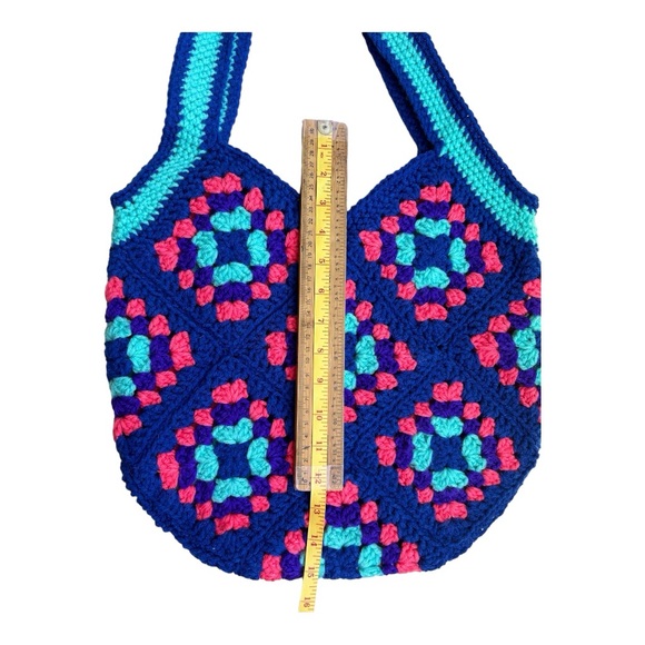 Crochet Granny square bag, Handmade NWOT - Picture 5 of 7